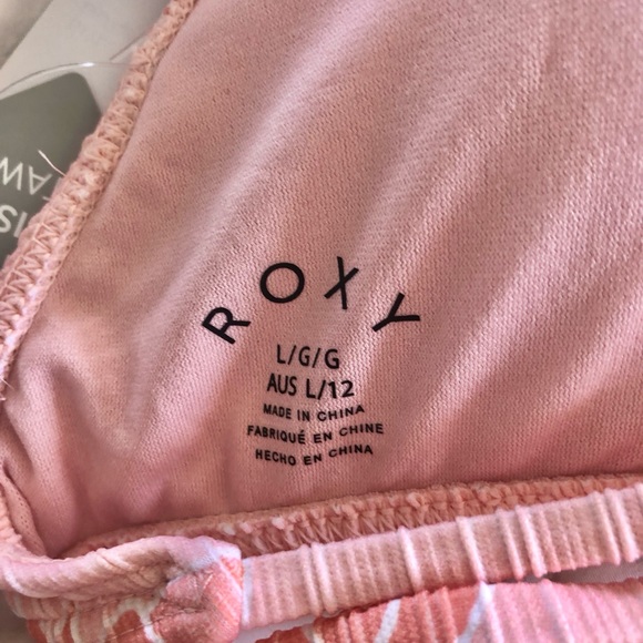 nwt roxy floral bikini (top L, bottom M) - Picture 5 of 9
